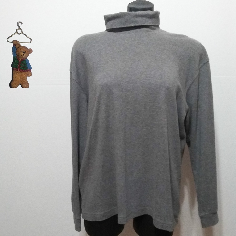 Talbots gray turtleneck sweater